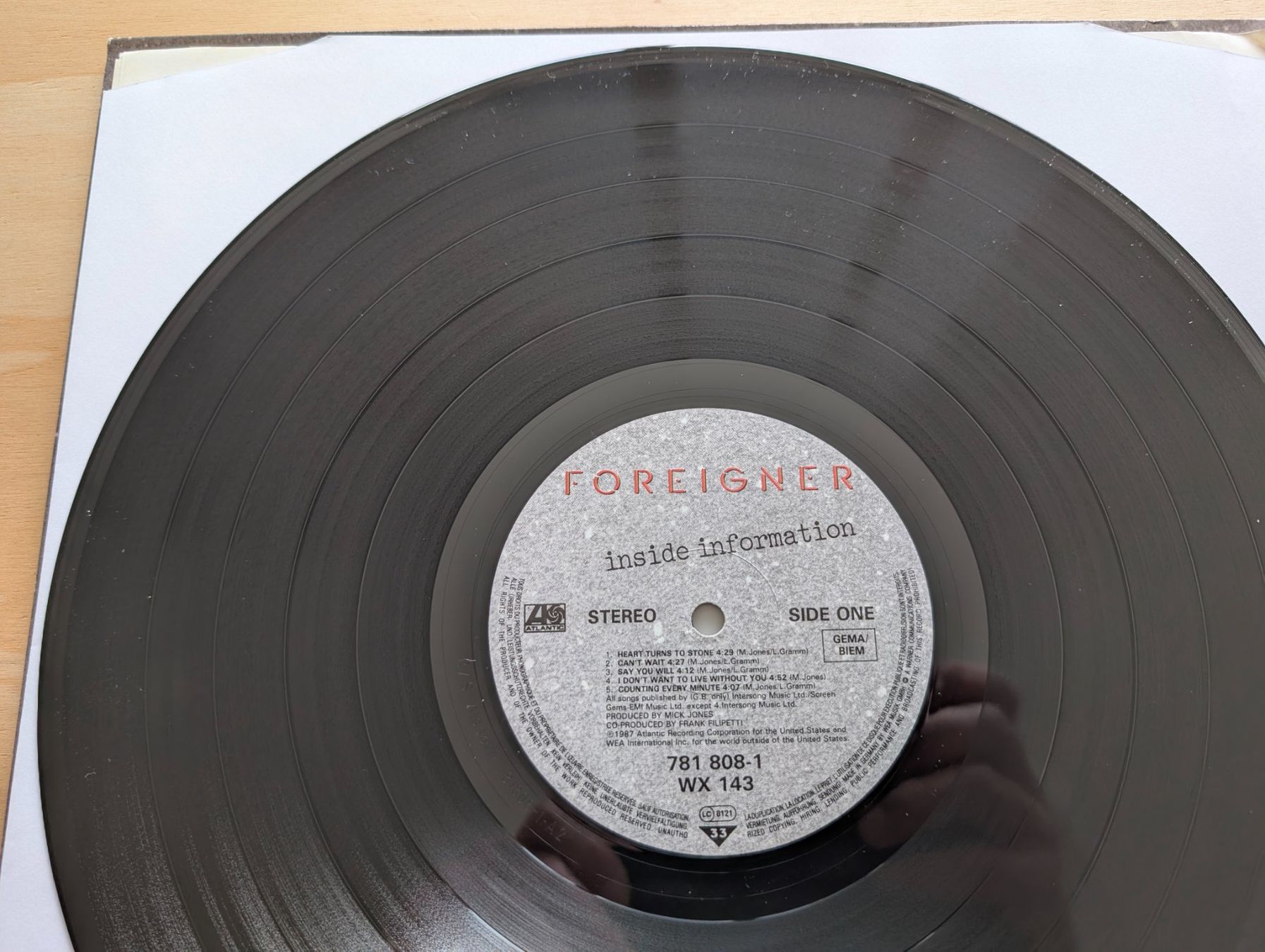 Dischi in vinile: Foreigner – Inside Information  UK&EU 87  OIS – Usato da Ebikon venduto da kisuM 7