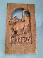 Holzschnitzerei Steinbock R. Röck 1979  antik
