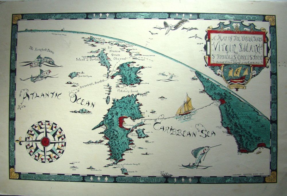 A Map of the United States Virgin - A Map Of The United States Virgin Island