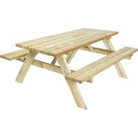 Picknicktisch Holzgarnitur 177 × 154 × 74 cm