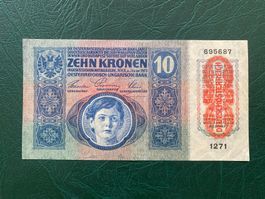 10 Kronen Banknote Oesterreichisch-Ungarische Bank 1915