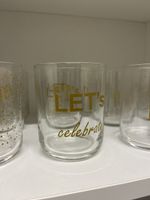 12 coole Party Gläser goldene Schrift