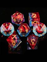 Dungeons and Dragons d&d dnd Würfel liquid core Augen red