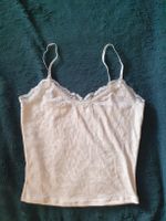 Débardeur blanc avec dentelle taille S neuf