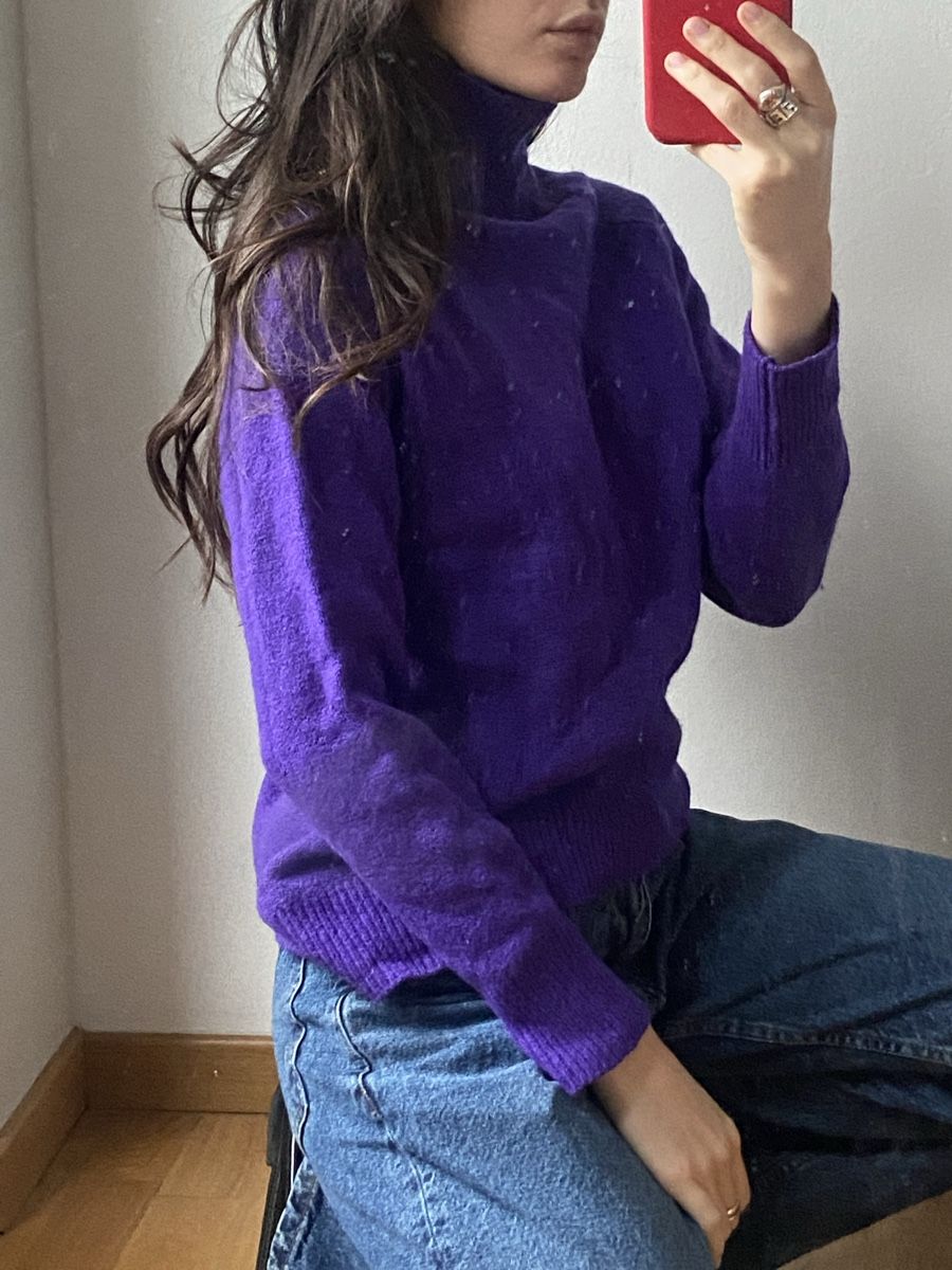 Massimo Dutti Maglioni & Felpe: Massimo Dutti Rollkragenpullover XS lila aus Wolle – Nuovo (secondo la descrizione) da Zürich venduto da cas_x6pw 4