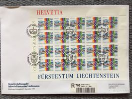 Gemeinschaftsausgabe Schweiz-Liechtenstein 1995 FDC m. Bogen