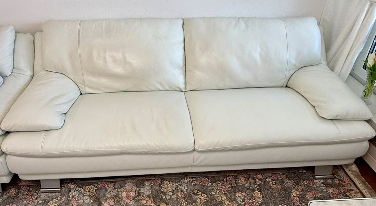 Sofas: Echt Leder sofa Weiss 3+2 Personen – Gebraucht aus Therwil von h96_9qrs 2