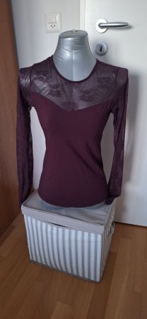 pull avec manche en dentelle