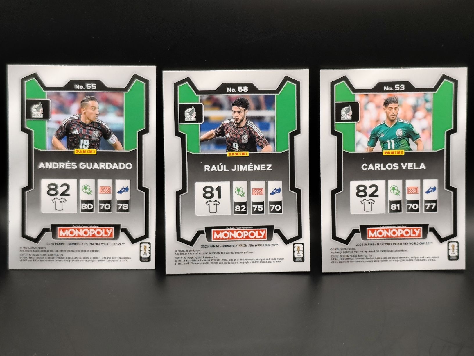 Panini Carte collezionabili: Vela, Jiménez, Guardado - Panini Prizm Monopoly - Mexiko – Usato da Ostermundigen venduto da DaCards 1