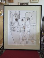 Bernard Dufour Gemälde 37x45,5 cm, gerahmt hinter Glas