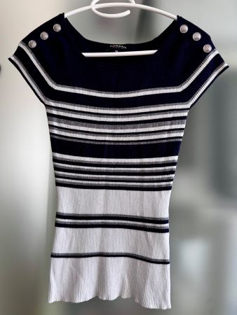 Pullover kurzarm / gestreiftes Oberteil von MORGAN