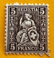 Sitzende Helvetia UNGESTEMPELT  ﻿Siehe Original Fotos   