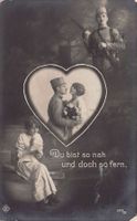 Romantische Militärgrusskarte Österreich/Tschechien gel 1916
