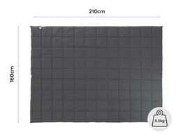 COCON Gewichtsdecke 6.5 kg, 160 x 210 cm, Grau Therapiedecke