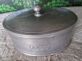 Sehr alte, wunderschöne, Vintage Zinndose 95%, Top Zustand
