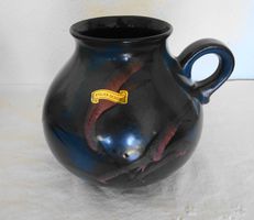 Atelier-Design Keramik Henkelvase 362 dunkelblau Vintage
