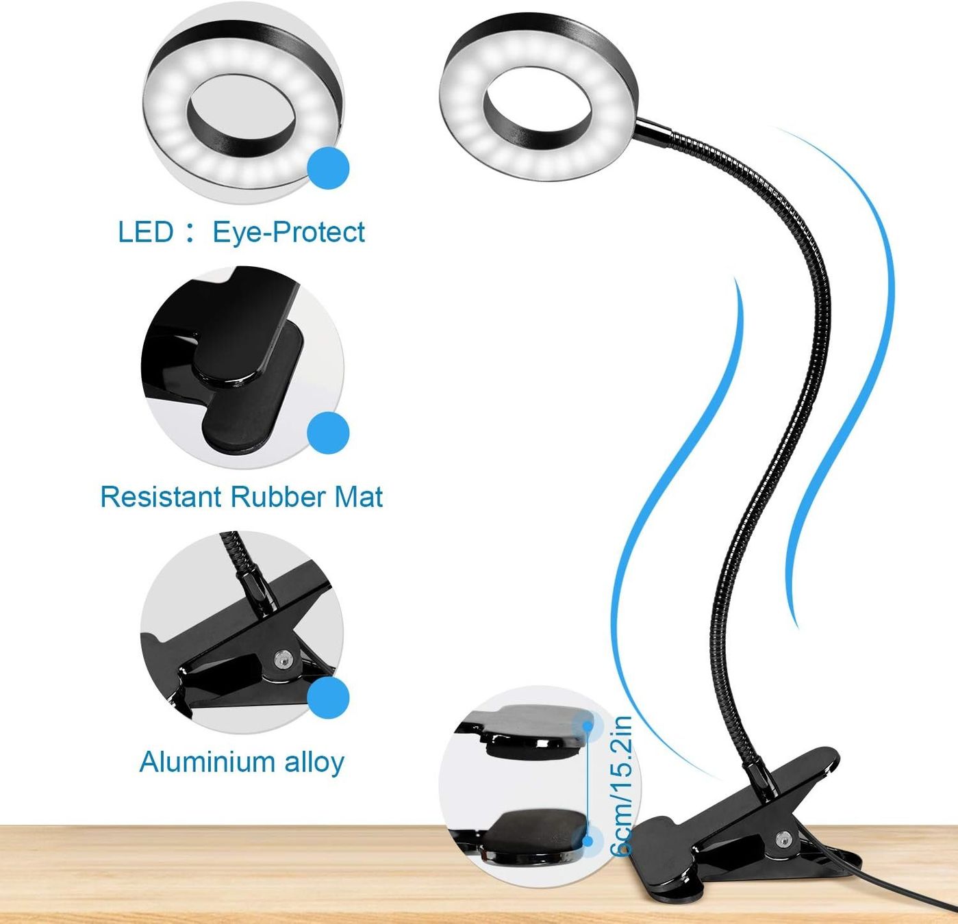 Sonstiges zu Optik: 48LED USB Leselampe mit Klemme 360° – Neu und originalverpackt aus Châtelaine von topshop.switzerland 7