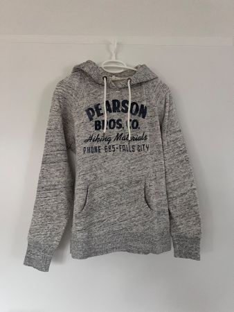 H&M Damen Langarm Hoodie/ Grösse M/ hellgrau-beige