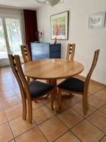 Esstisch Esche massiv, ausziehbar 120 - 220cm + 6 Stühle