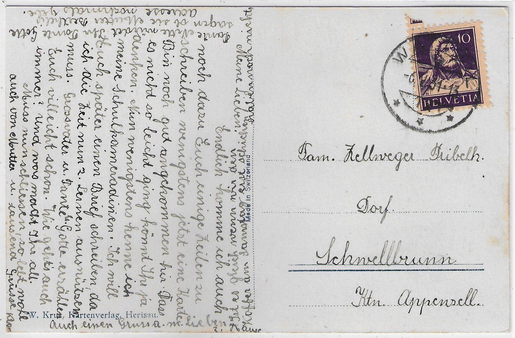 Cartoline postali: Wattwil - Generalansicht – Usato da Ettingen venduto da Kartenplanet 1