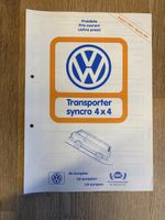 VW Transporter Syncro 4x4 Preisliste August 1987 Prospekt