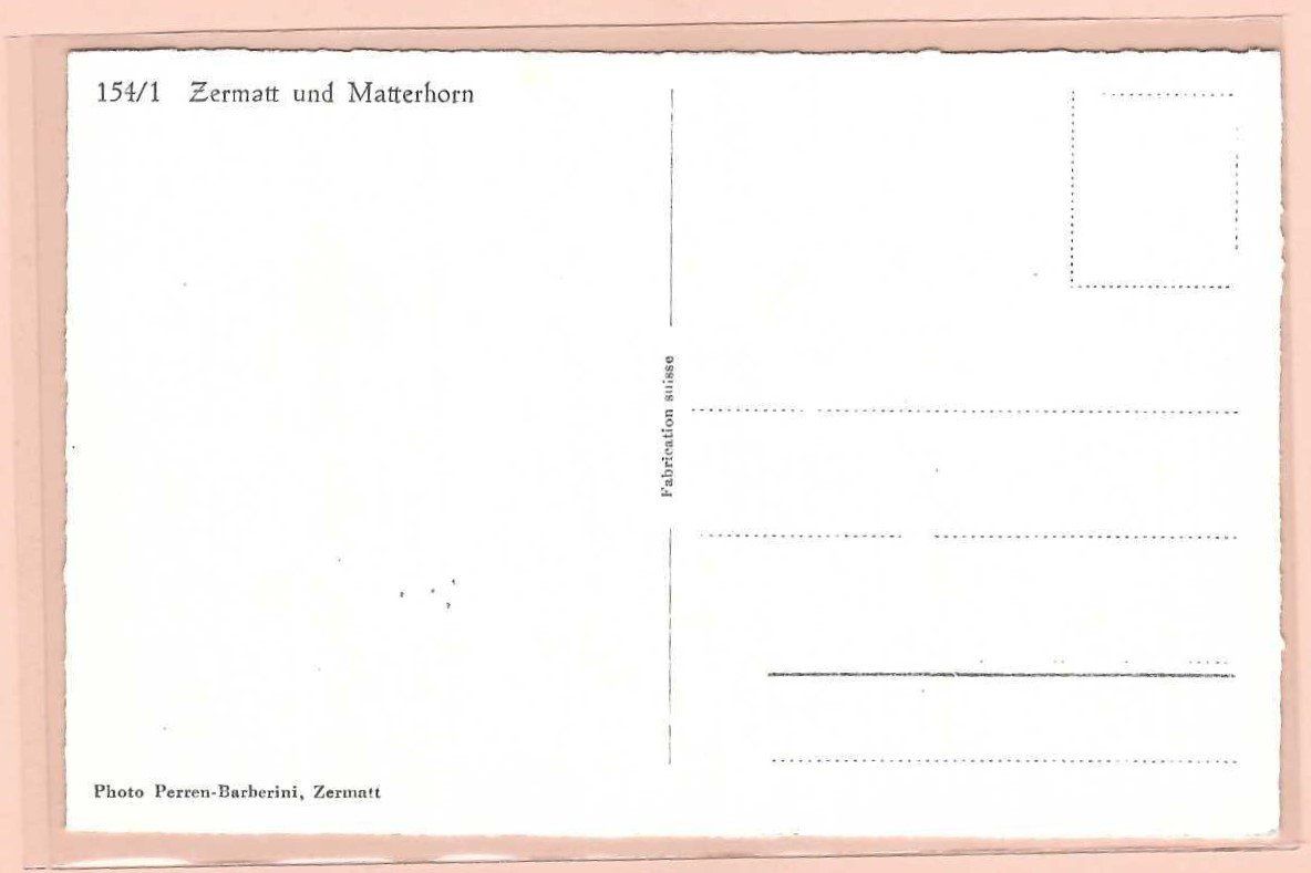 Cartoline postali: Zermatt. Matterhorn. Gornergratbahn. Rowanzug. – Usato da Horw venduto da SwissSteamMemories 1