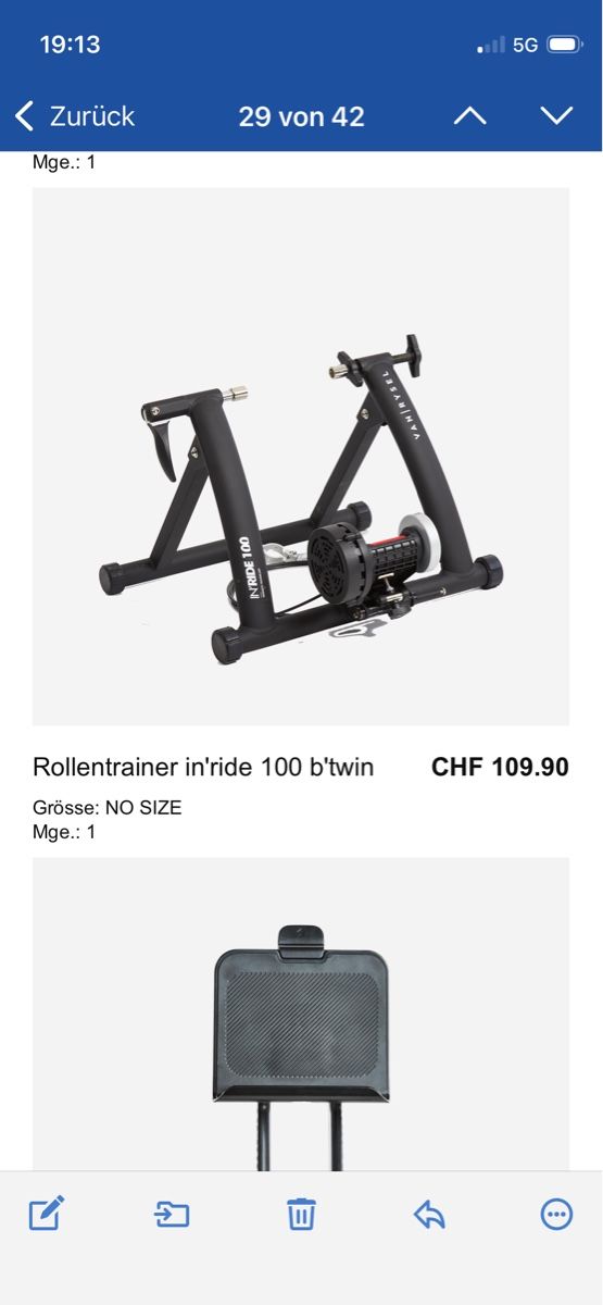 Decathlon Hometrainer: Rollentrainer neu/Ipad-Halterung/Voderradstütze/Reifen – Nuovo (secondo la descrizione) da Lachen SZ venduto da Pizzi77 1