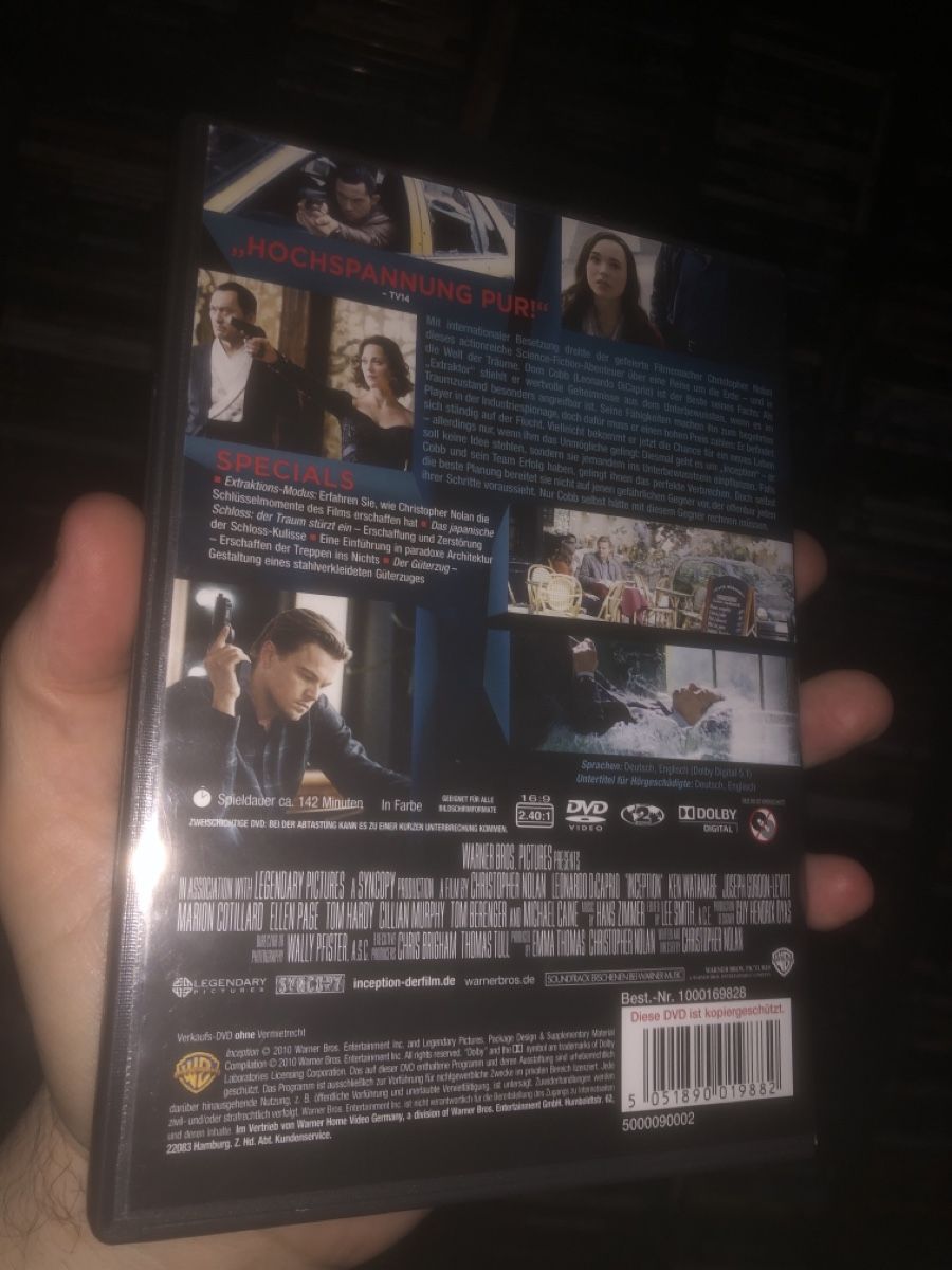 Tutti i DVDs: Inception - dvd – Usato da Lausanne venduto da fransadpop 1
