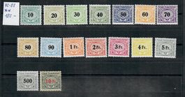 1948: Eisenbahnmarken SBK Nr. 72-87 Postfrisch **
