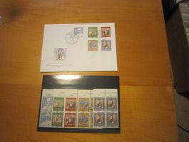 PP 1967 FDC Serie und Marken 4er Blocks