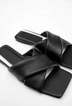 Zara Sandalen Leder Gr. 40 schwarz (wie neu)
