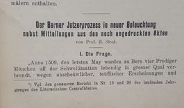4 Dominikaner-Mönche 1509 in Bern lebendig verbrannt! (1901)