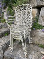 Lot de 4 Anciennes Chaises de Jardin Années 50-60