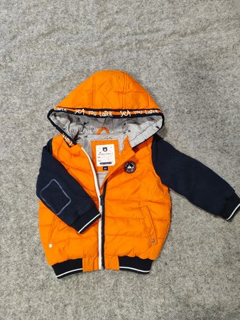 Orange Kinder Jacke mit Kapuze, Grösse 80