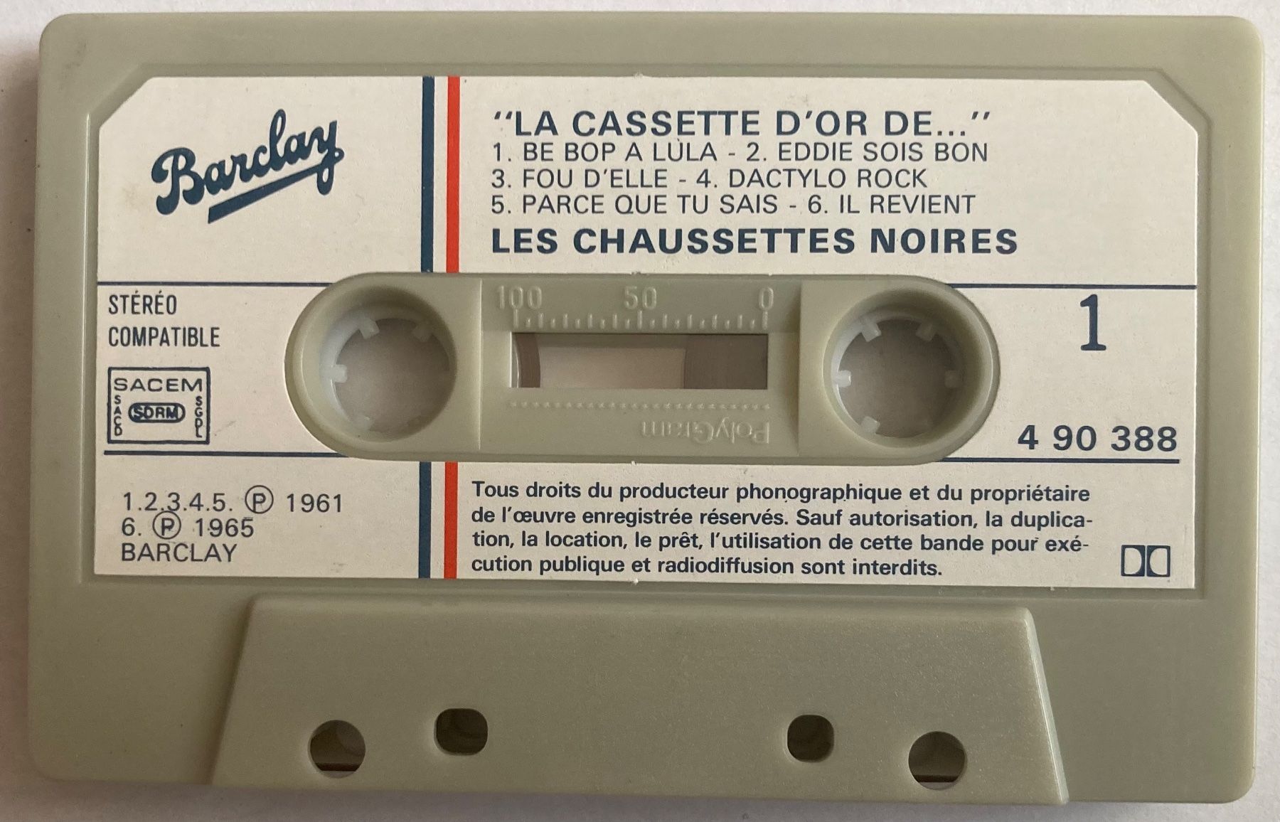 Musicassette: LES CHAUSSETTES NOIRES - LA CASSETTE D'OR – Usato da Poliez-Pittet venduto da Newtown-Records 2