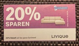 Livique bis zu 20% Rabatt Gutschein