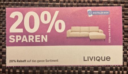 Livique bis zu 20% Rabatt Gutschein