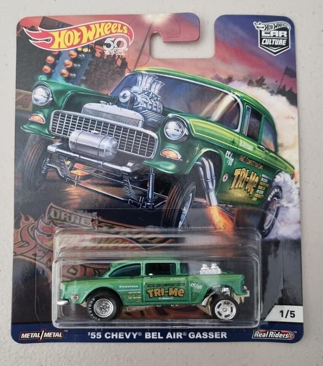 Adesivo Decalcomania Hot Wheels 1/64 - 'PAC MAN' 55 Chevy Gasser #369 - Nuovo