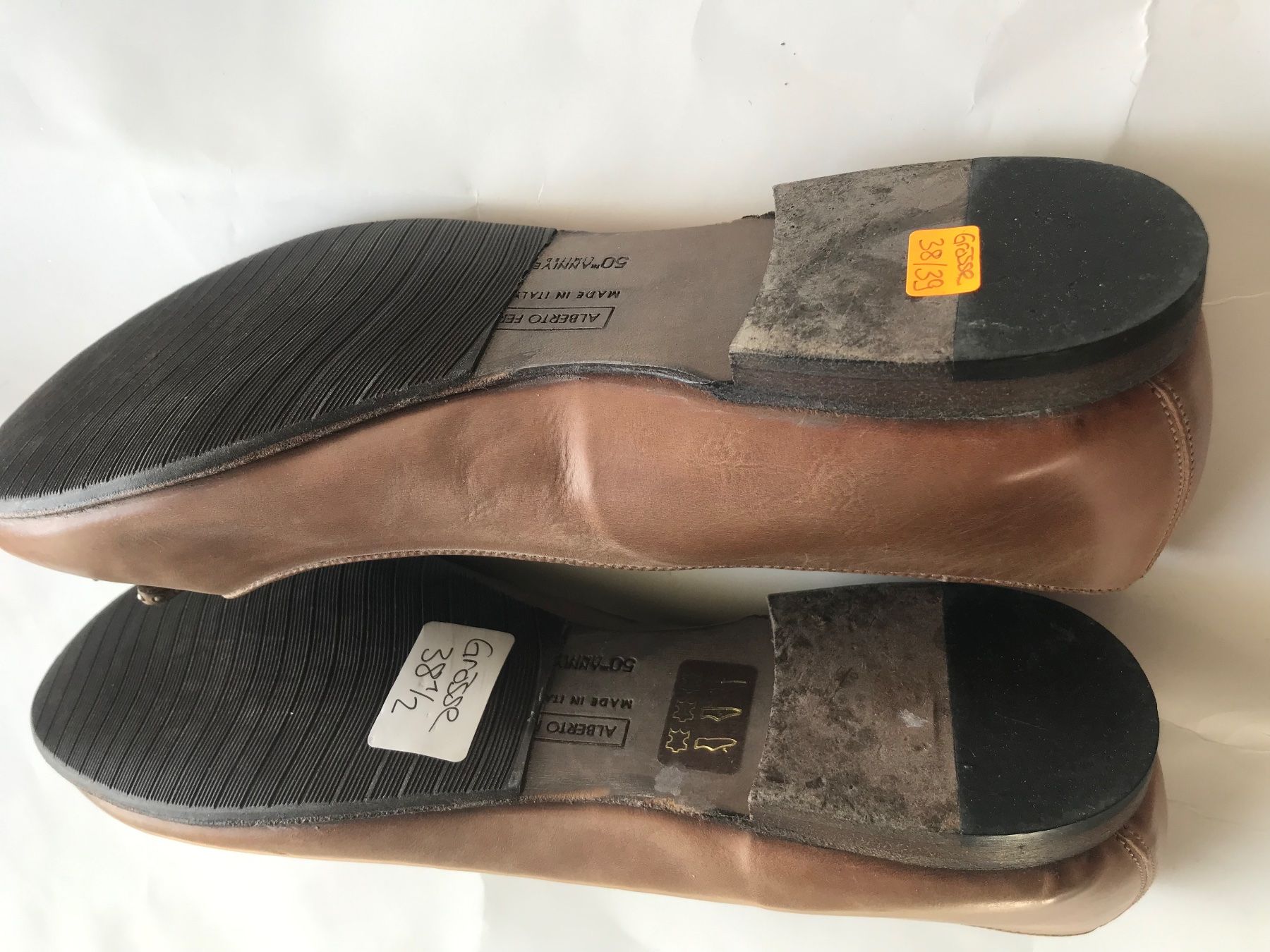 Damenschuhe: Ballerinas Alberto Fermani, Leder,  hellbraun – Gebraucht aus Niederteufen von mix18 5