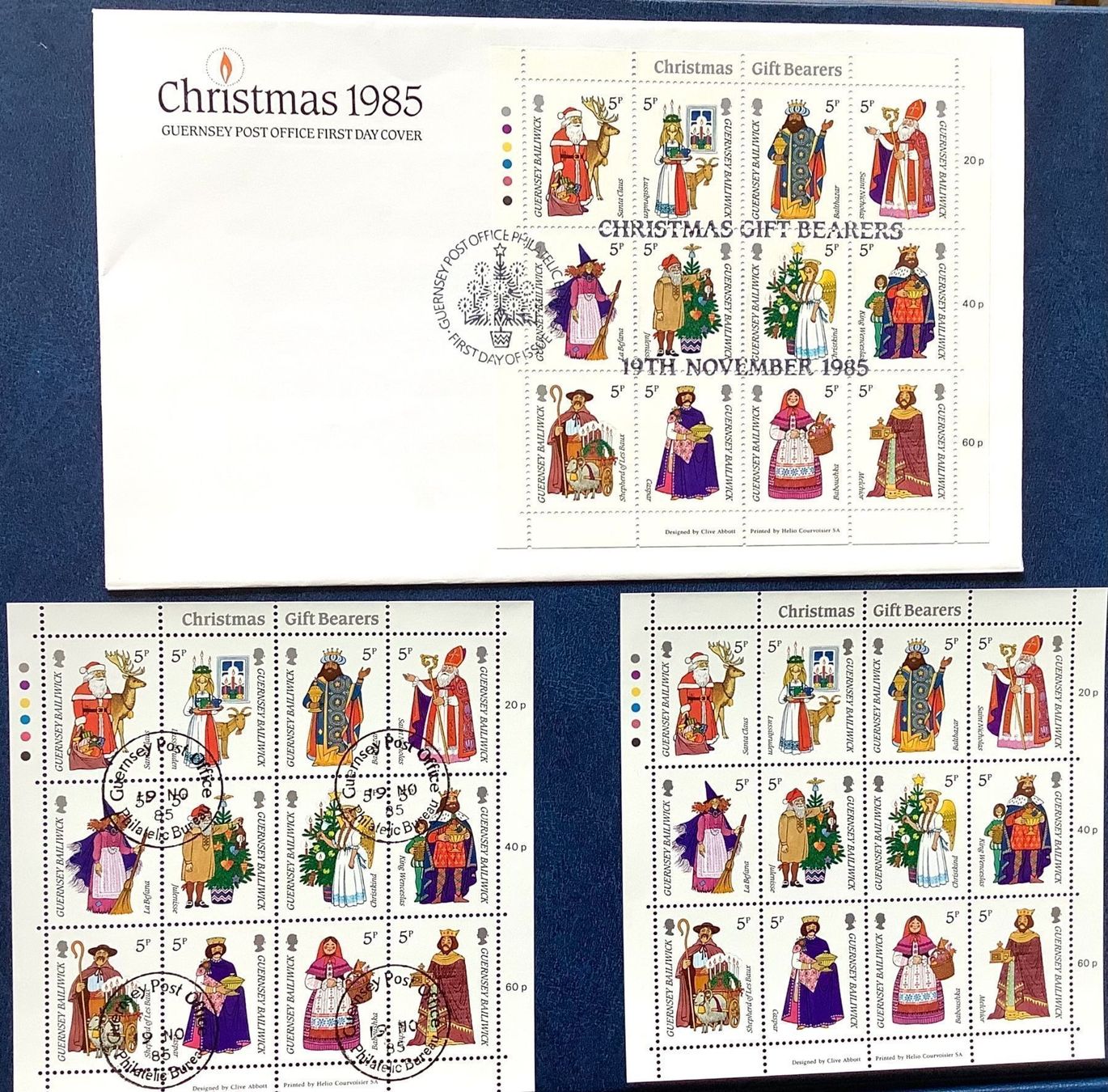 Tutti i francobolli: 1985/GB -Guernsey Weihnachten FDC Blocks – Usato da Liestal venduto da Pep3