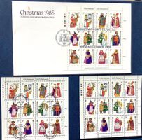 1985/GB -Guernsey Weihnachten FDC Blocks