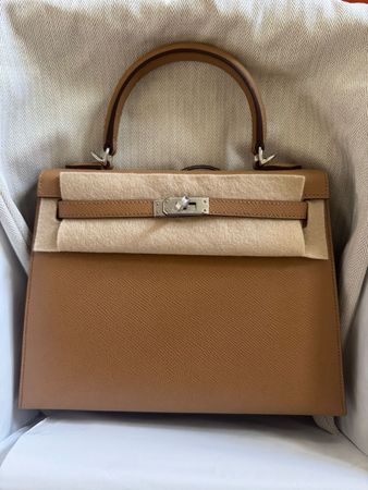 Brandnew Kelly 25 Biscuit Epsom Sellier Phw G OriRec