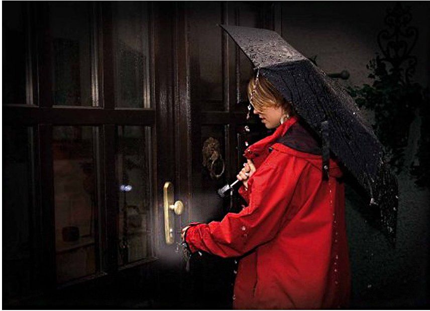 Regenschirme: Mini-Regenschirm mit LED-Licht und Alarm – Neu und originalverpackt aus Giubiasco von news-shop 6