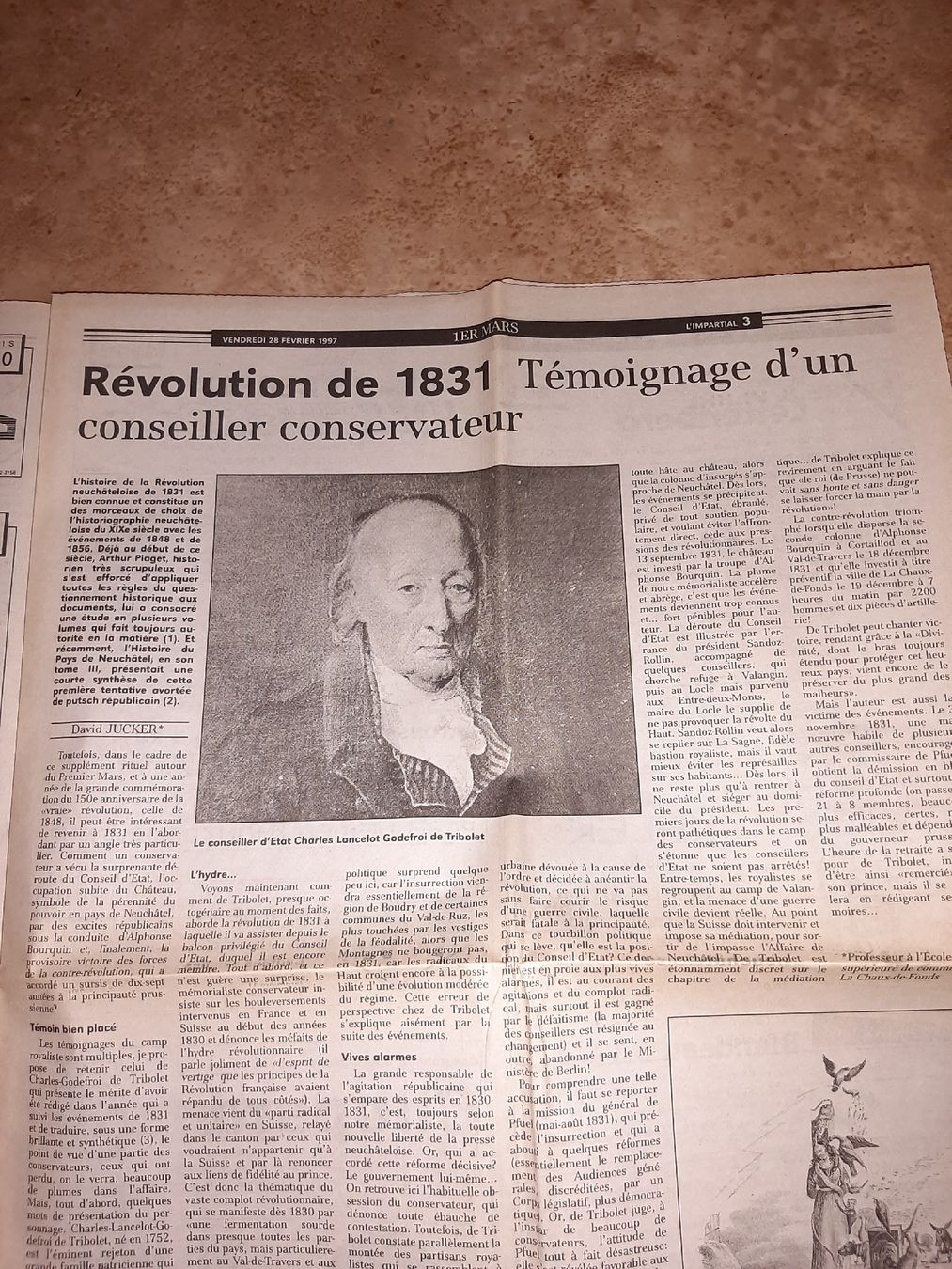 Riviste & Magazine: Journal, l'Impartial 28 Février 1997 – Usato da Neuchâtel venduto da Budy.jul-5 1