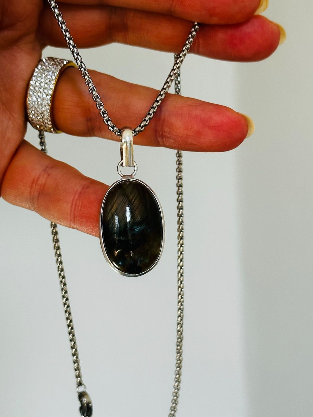 Catenine: Labradorite necklace – Nuovo e nell'imballaggio originale da Genève venduto da AGBERG 9