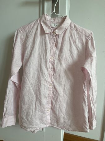 Chemise Uniqlo rose lin À REPASSER!
