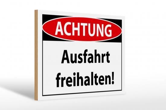 Insegne: Blechschild-ACHTUNG AUSFAHRT FREIHALTEN – Nuovo e nell'imballaggio originale da Rupperswil venduto da big-one-sale 1