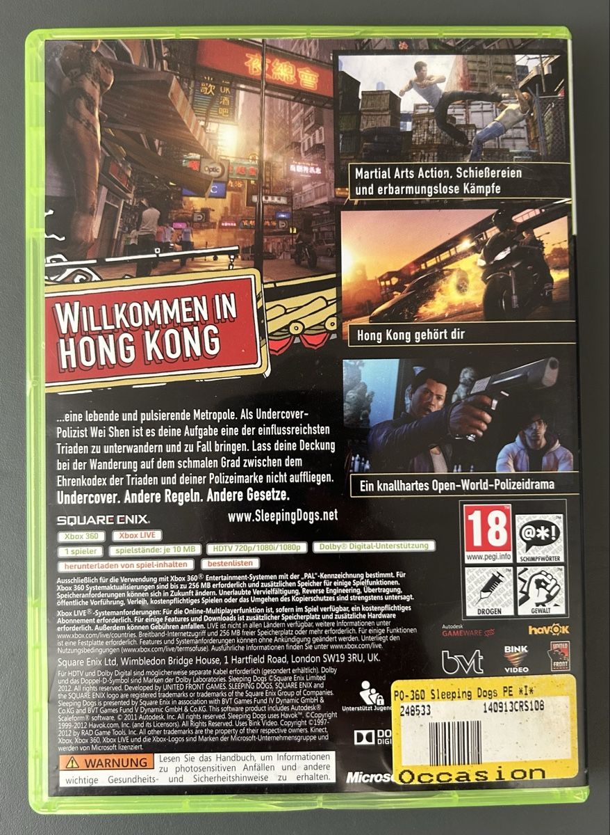 Jeux: Sleeping Dogs - Xbox 360 – D'occasion à Obfelden par jenxbp 1