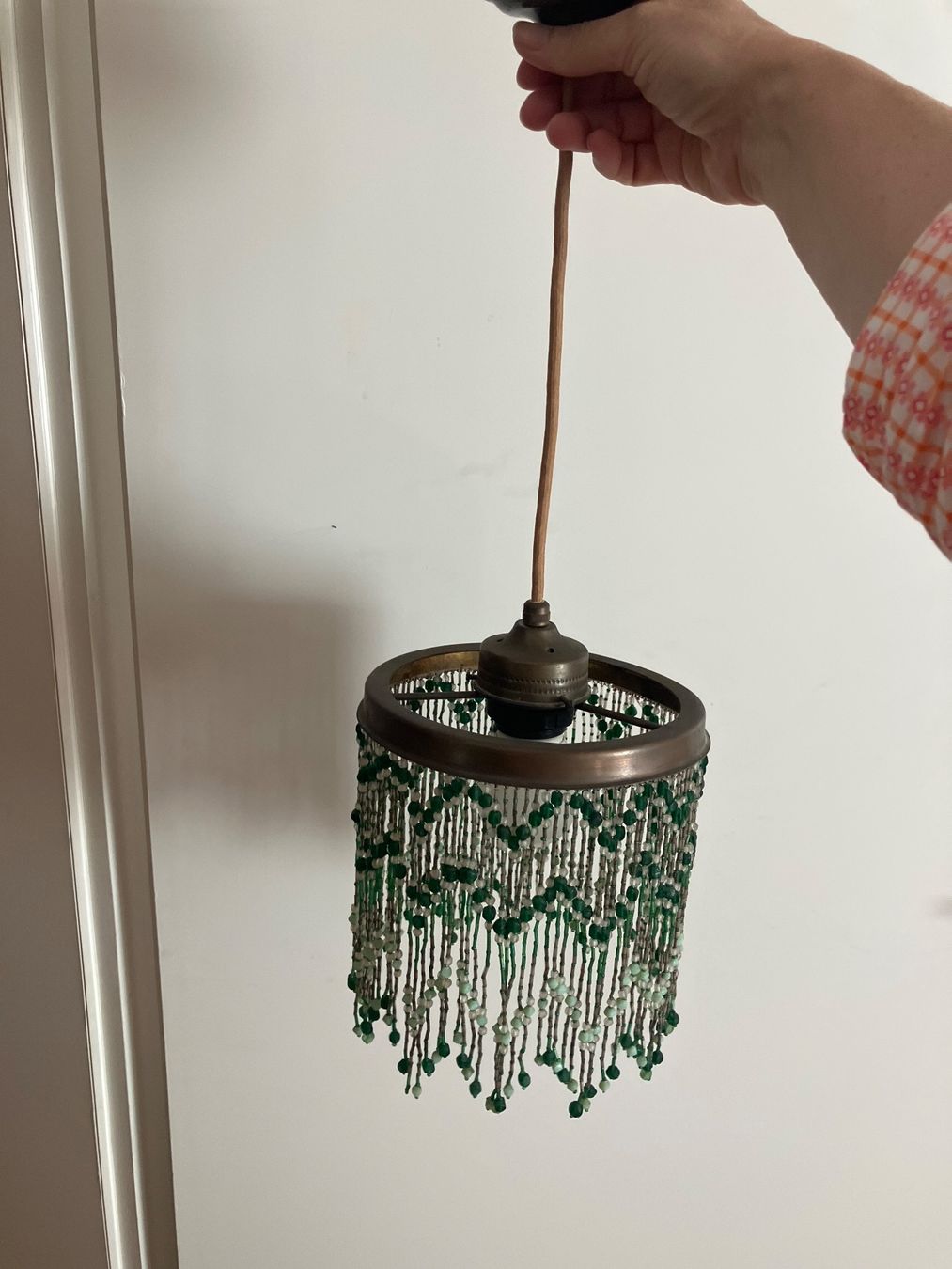 Lampade: Vintage Lampe mit grünen Perlen – Usato da Zürich venduto da elf_h9f2
