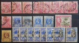 Gambia British Lot mit alten Werten I